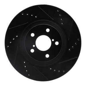 Toyota 86 Brake Rotor (1) - Front Right - R1 Concepts - Drilled & Slotted - Black - `04-`25 Toyota 86 Brake Rotor (1) - Front Right - R1 Concepts - Drilled & Slotted - Black - `04-`25